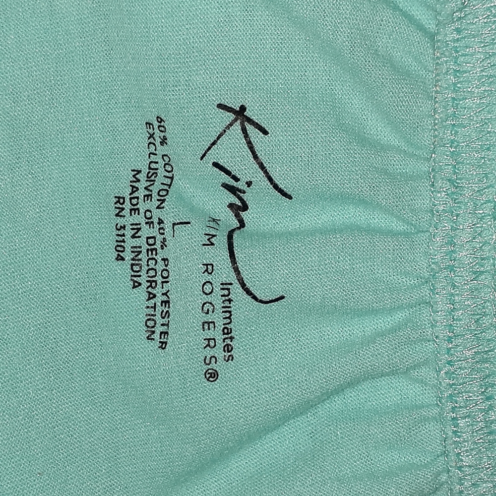 KIM ROGERS 2 PIECE SLEEPWEAR SET. POWDER BLUE SIZE L - Picture 6 of 7